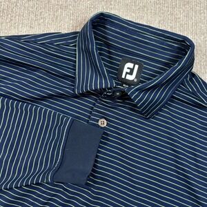 FootJoy x Titleist Navy Green Long Sleeve Performance Polo Men's Size XL EUC